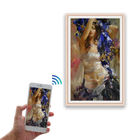 Art Screen NFT LCD Display 18.5" 4K Digital Picture Display Frame Wood WIFI APP Android